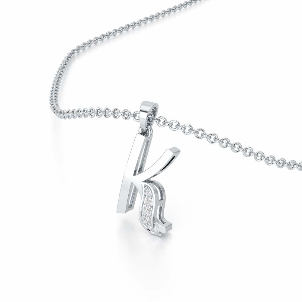 K-Spark Silver Pendant - White Gold - Image 2