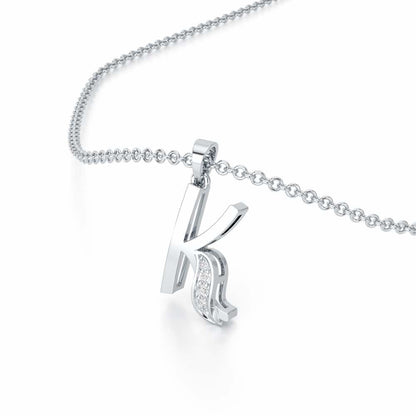 K-Spark Silver Pendant - White Gold - Image 2