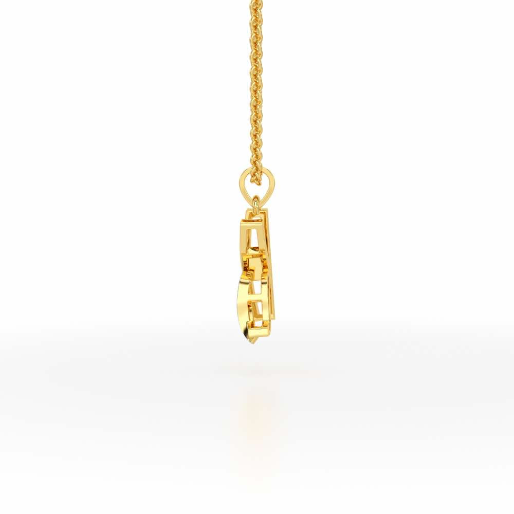 K-Spark Silver Pendant - Yellow Gold - Image 3