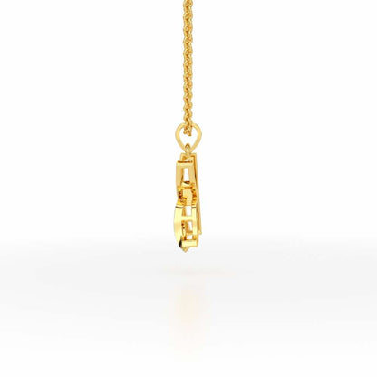 K-Spark Silver Pendant - Yellow Gold - Image 3