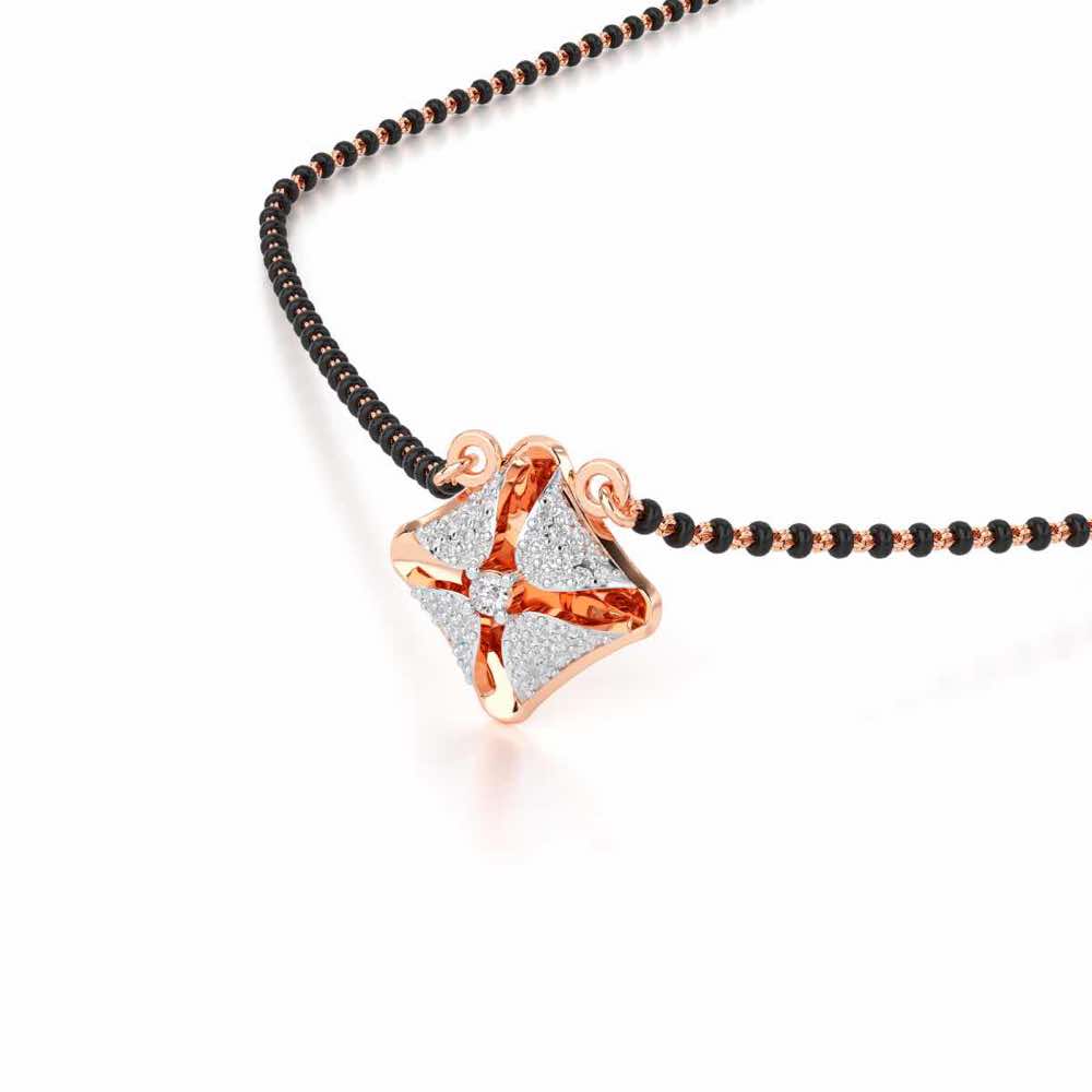 Kalyana Bhav Silver Mangalsutra - Rose Gold - Image 2