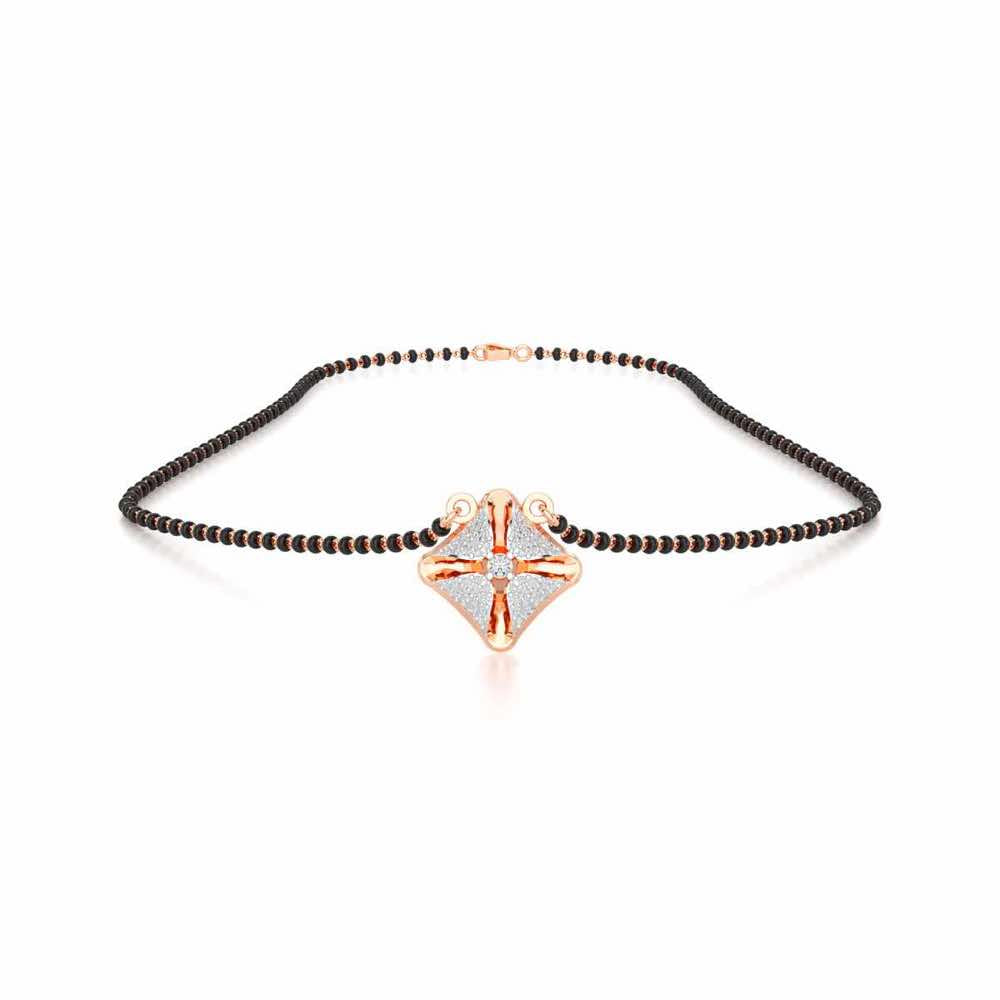 Kalyana Bhav Silver Mangalsutra - Rose Gold - Image 3