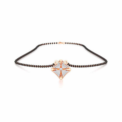 Kalyana Bhav Silver Mangalsutra - Rose Gold - Image 3
