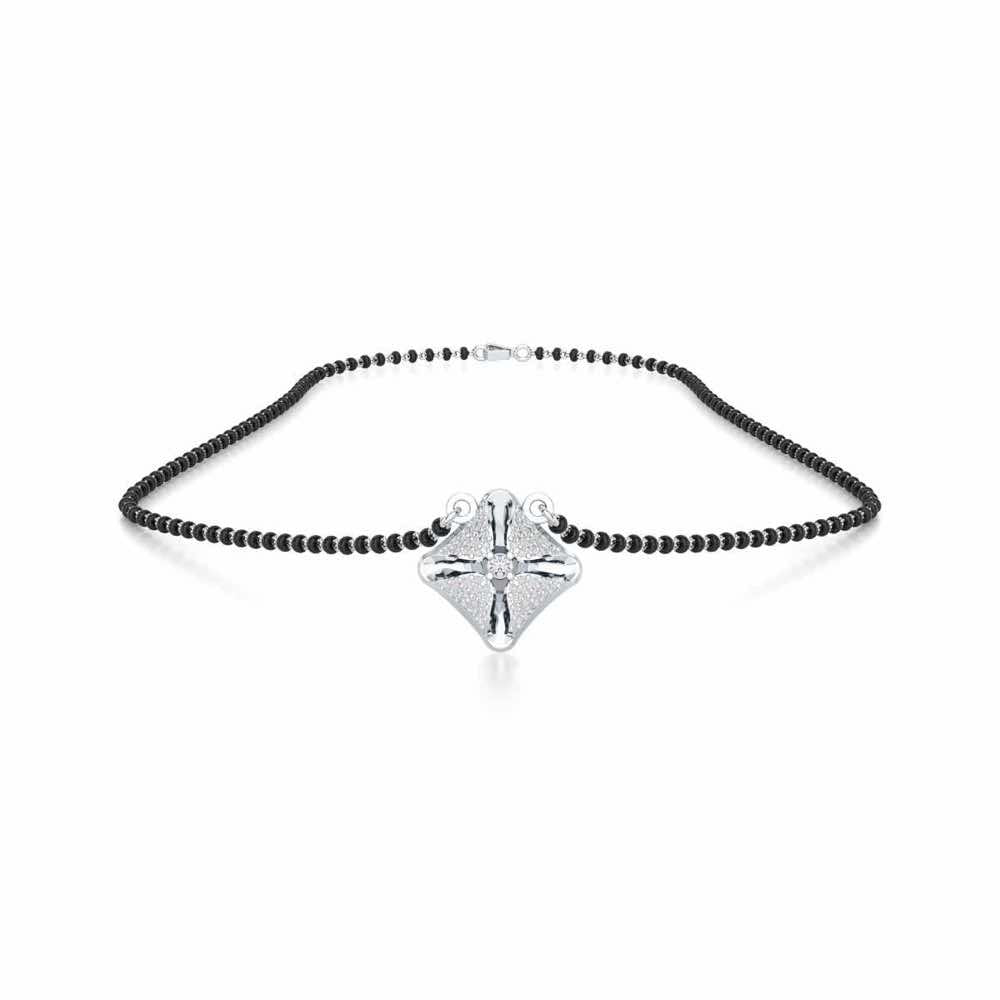 Kalyana Bhav Silver Mangalsutra - White Gold - Image 3