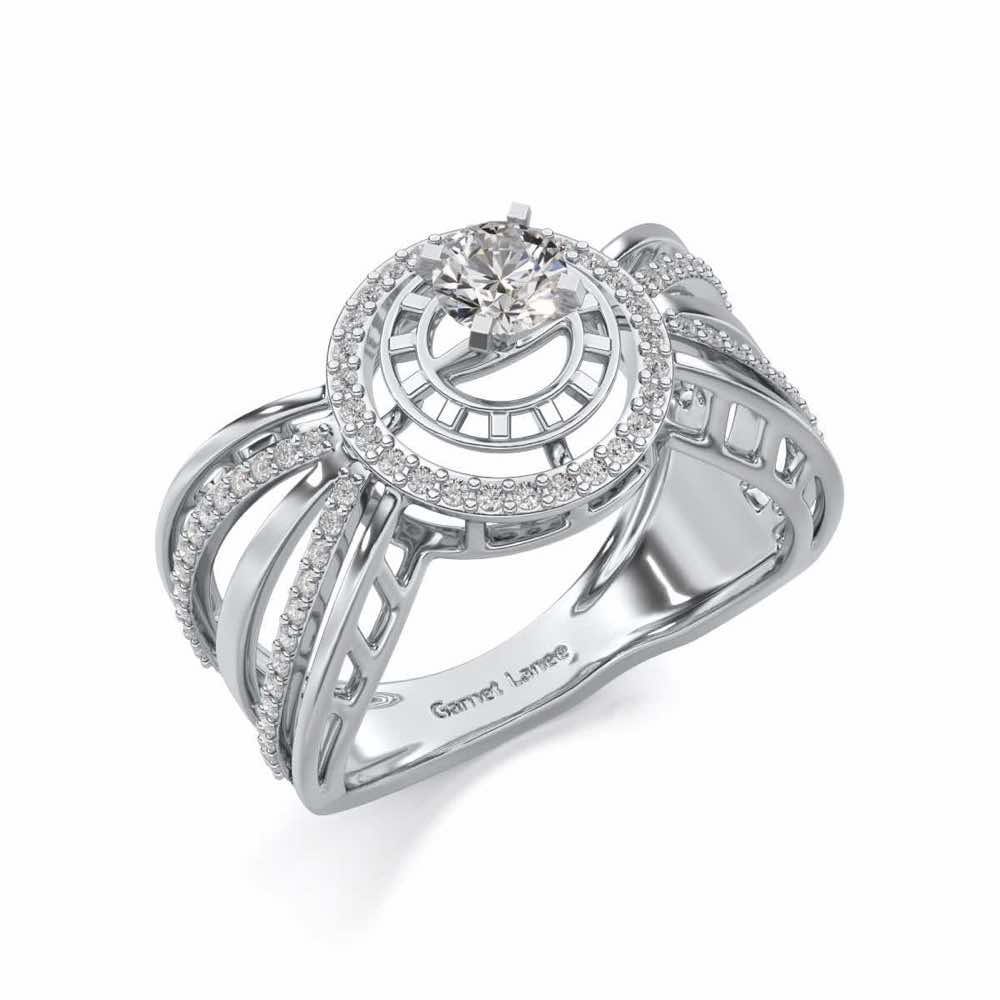 Kalyani Solitaire Ring - White Gold - Image 1