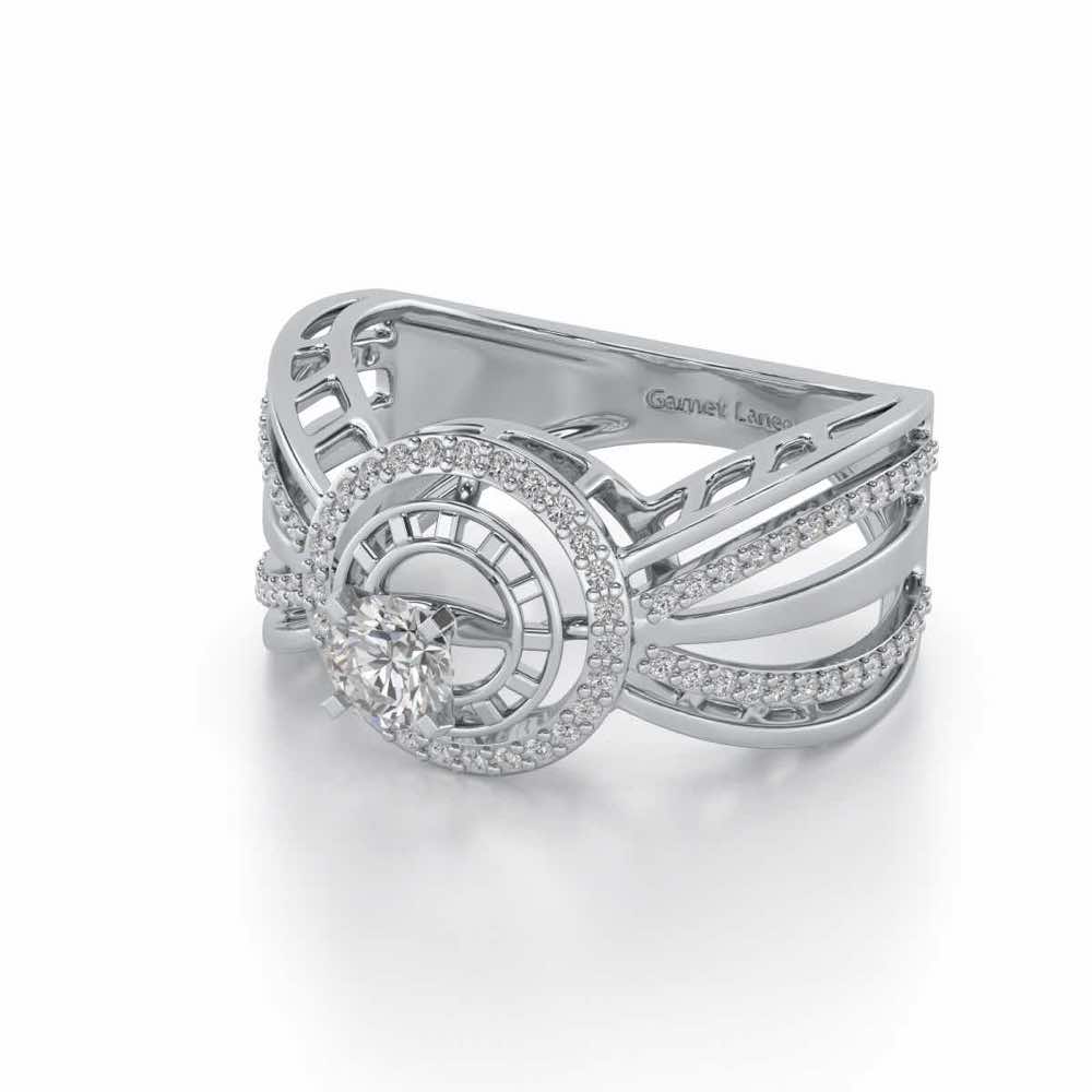 Kalyani Solitaire Ring - White Gold - Image 2