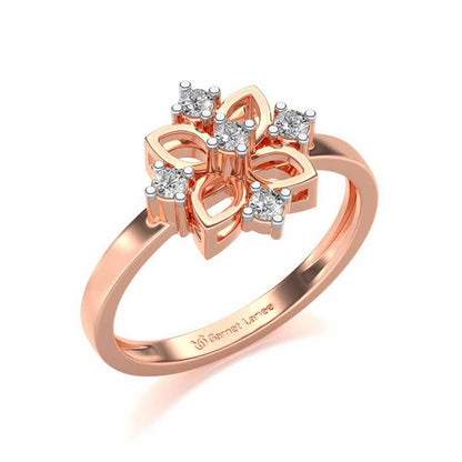Kamalam Silver Ring - Rose Gold - Image 1