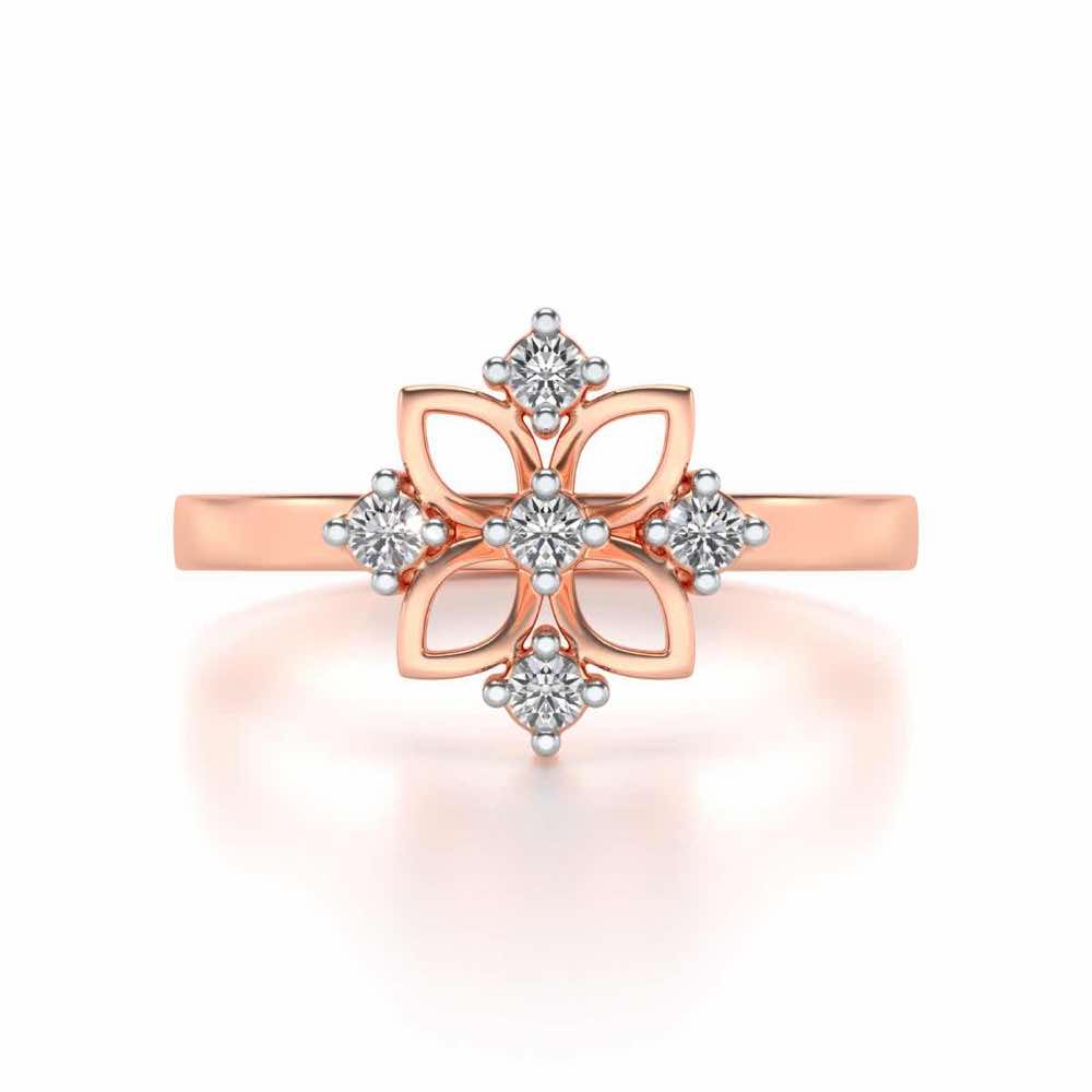 Kamalam Silver Ring - Rose Gold - Image 4