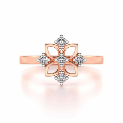 Kamalam Silver Ring - Rose Gold - Image 4