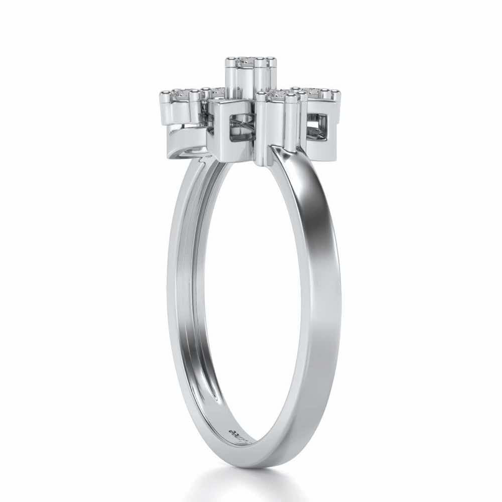 Kamalam Silver Ring - White Gold - Image 3