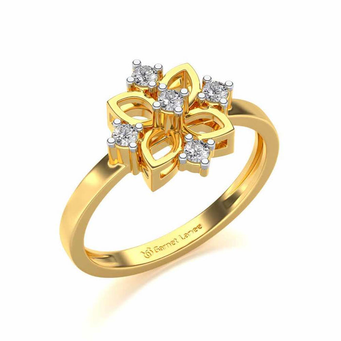 Kamalam Silver Ring - Yellow Gold - Image 1