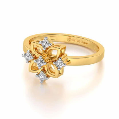 Kamalam Silver Ring - Yellow Gold - Image 2