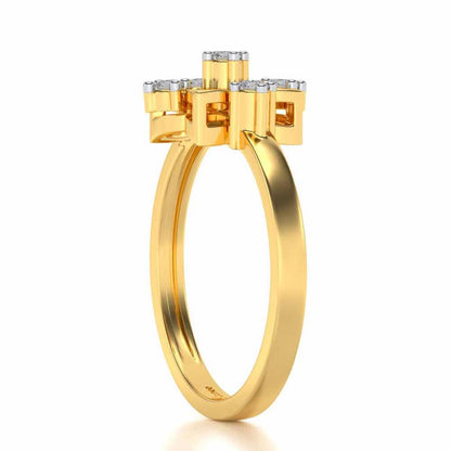 Kamalam Silver Ring - Yellow Gold - Image 3