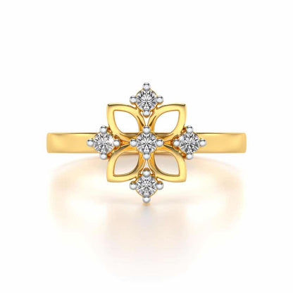 Kamalam Silver Ring - Yellow Gold - Image 4