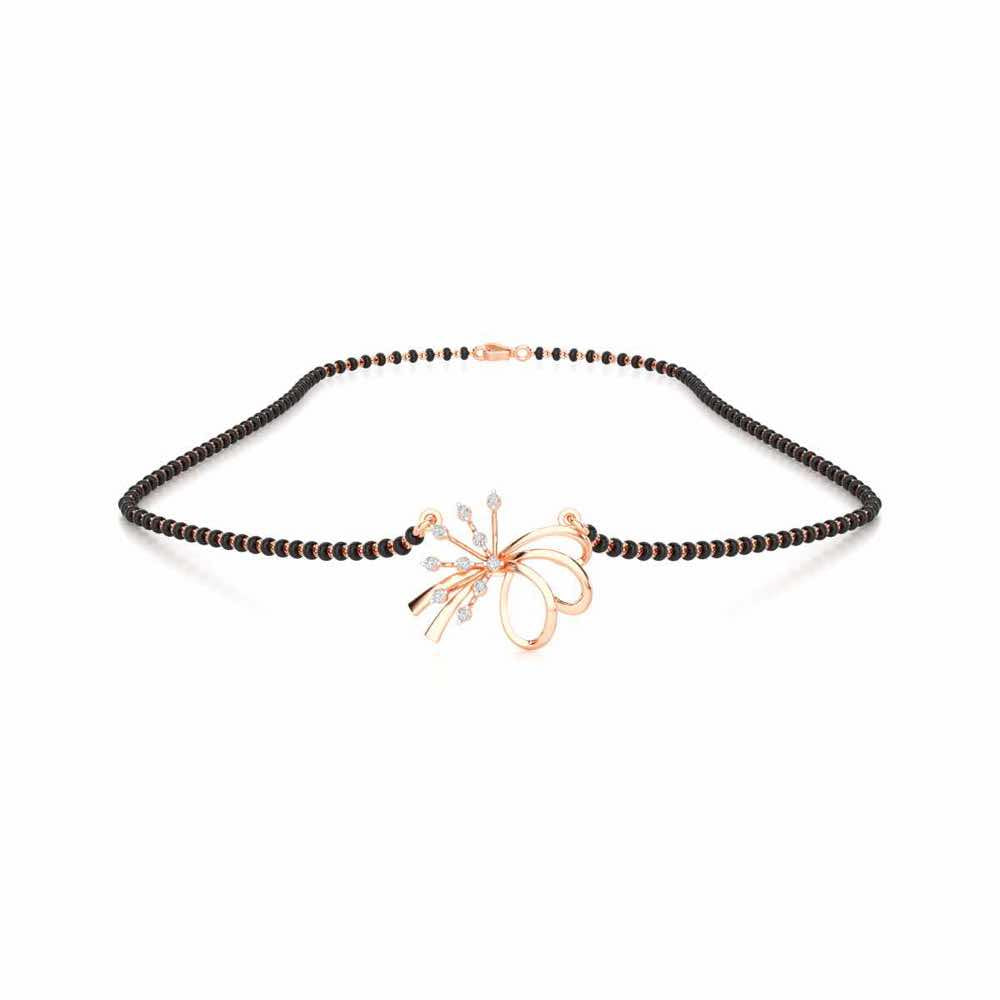 Kanya Ratna Silver Mangalsutra - Rose Gold - Image 3