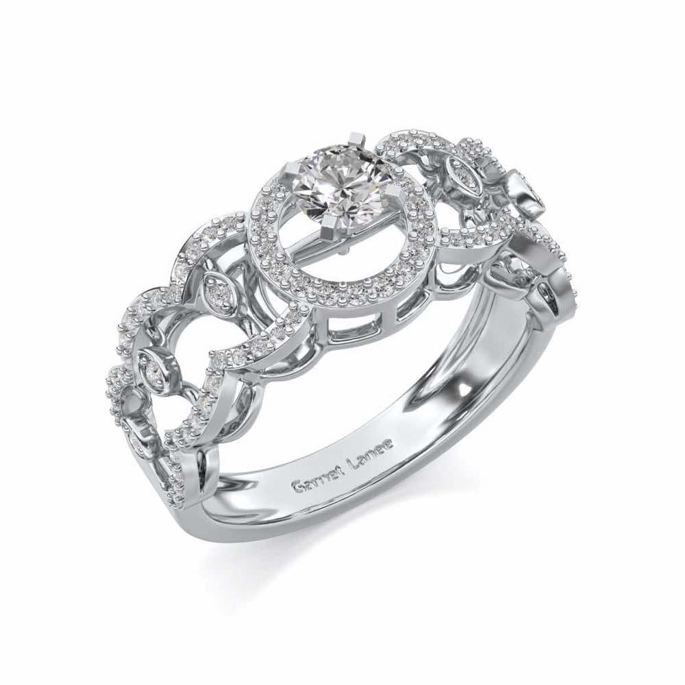 Kavya Solitaire Ring - White Gold - Image 1