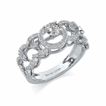 Kavya Solitaire Ring - White Gold - Image 1