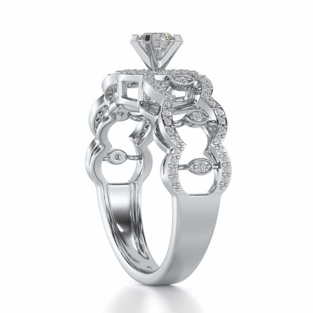 Kavya Solitaire Ring - White Gold - Image 3