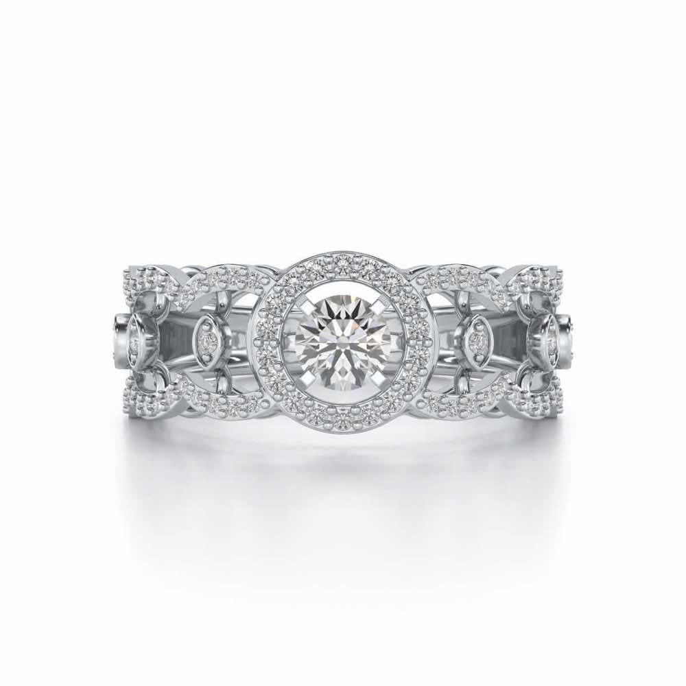 Kavya Solitaire Ring - White Gold - Image 4