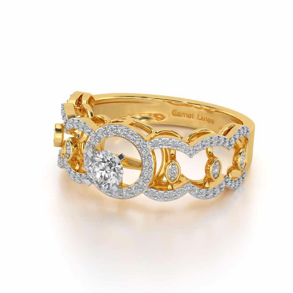 Kavya Solitaire Ring - Yellow Gold - Image 2