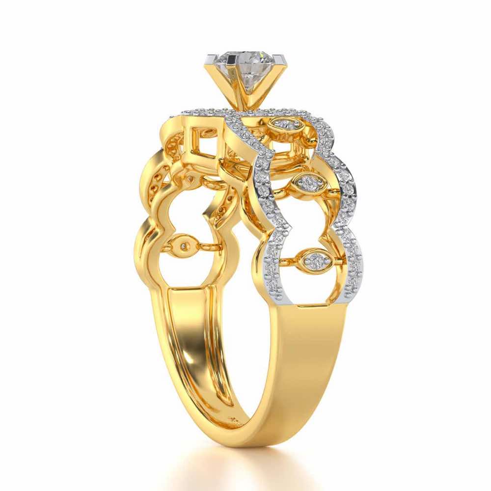Kavya Solitaire Ring - Yellow Gold - Image 3