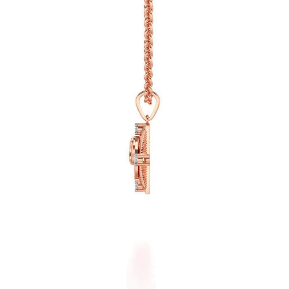 Khalsa Silver Pendant - Rose Gold - Image 3