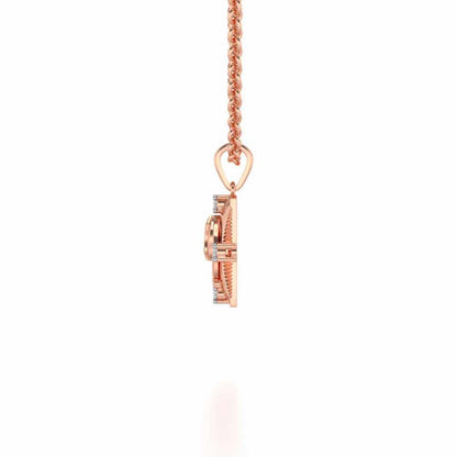 Khalsa Silver Pendant - Rose Gold - Image 3