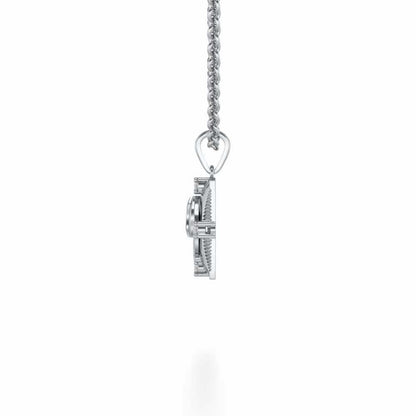 Khalsa Silver Pendant - White Gold - Image 3