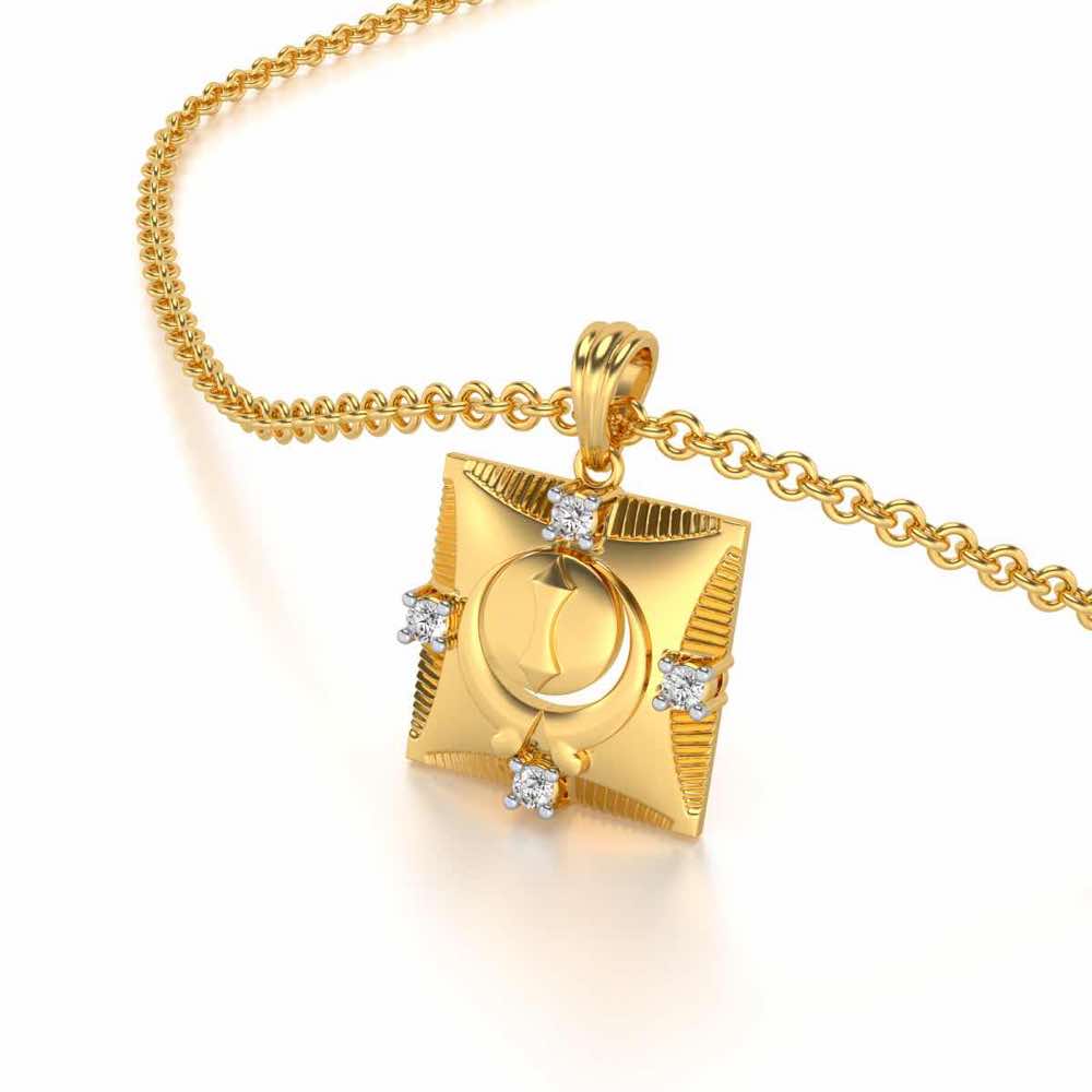 Khalsa Silver Pendant - Yellow Gold - Image 2