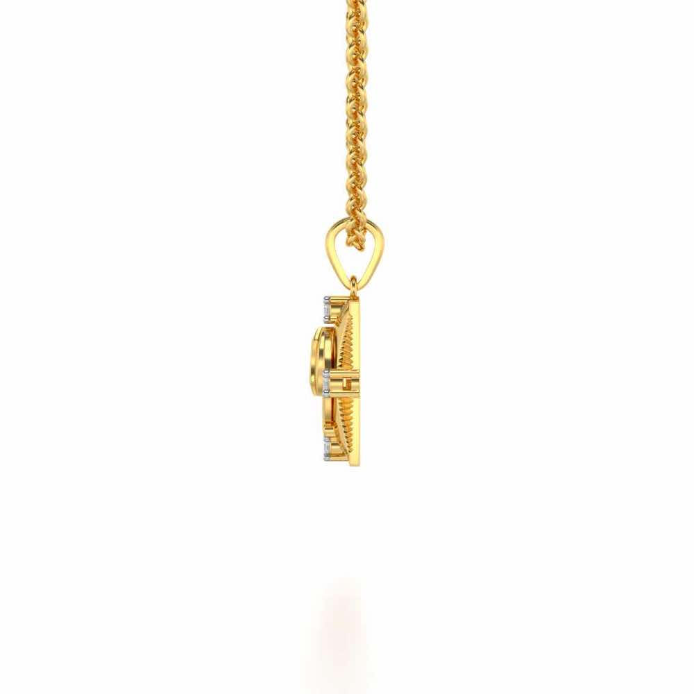 Khalsa Silver Pendant - Yellow Gold - Image 3