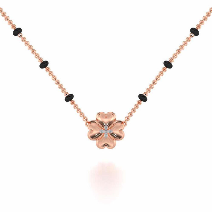 Khushboo Silver Mangalsutra - Rose Gold - Image 1