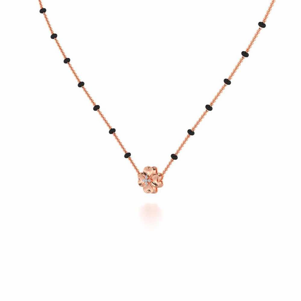 Khushboo Silver Mangalsutra - Rose Gold - Image 2