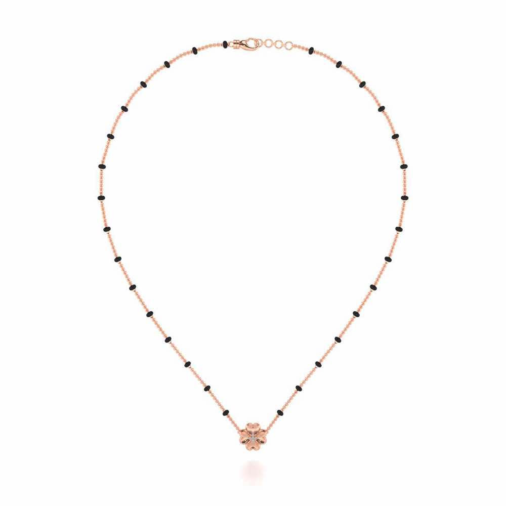 Khushboo Silver Mangalsutra - Rose Gold - Image 3