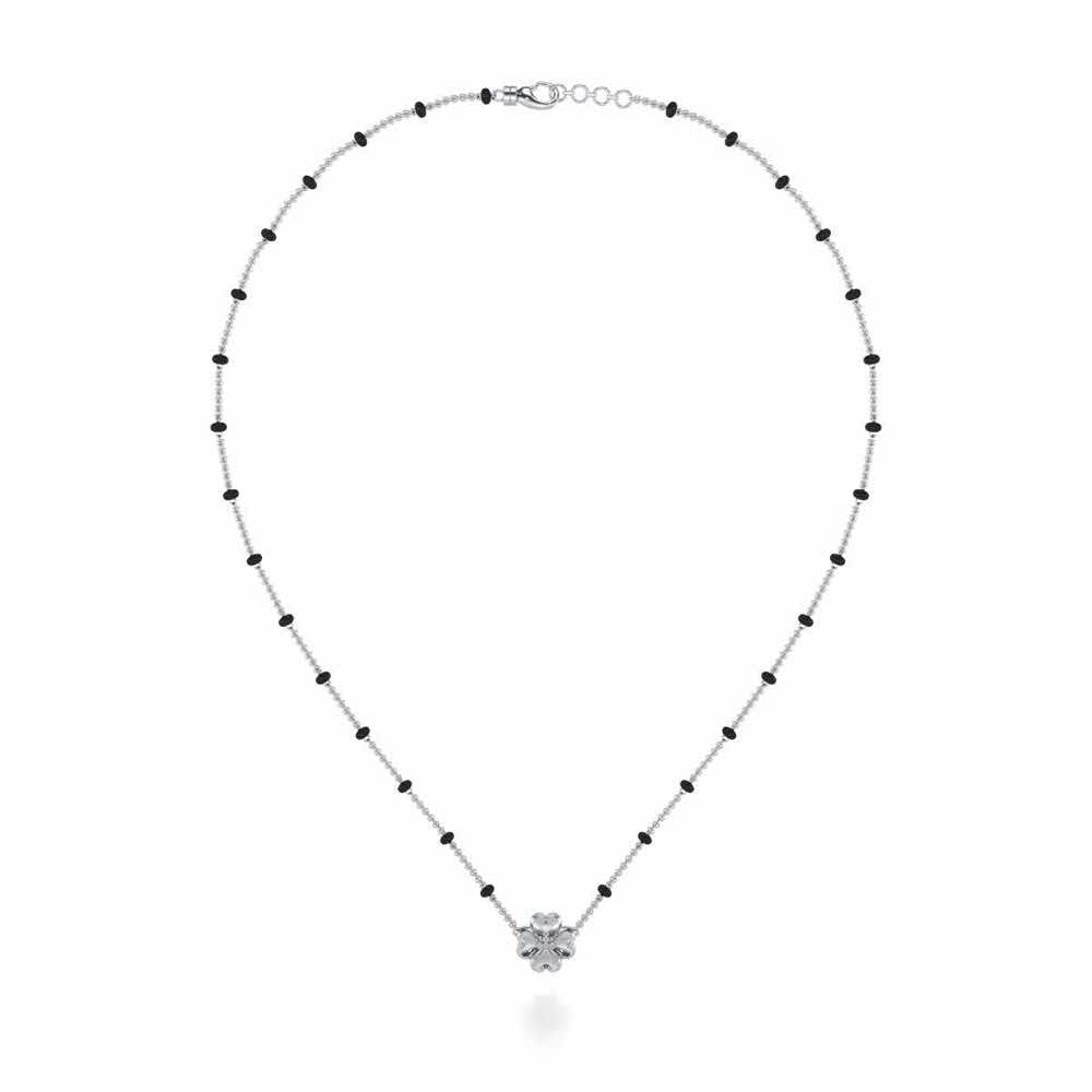 Khushboo Silver Mangalsutra - White Gold - Image 3