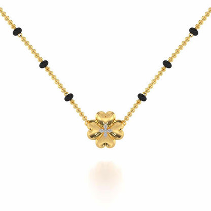 Khushboo Silver Mangalsutra - Yellow Gold - Image 1