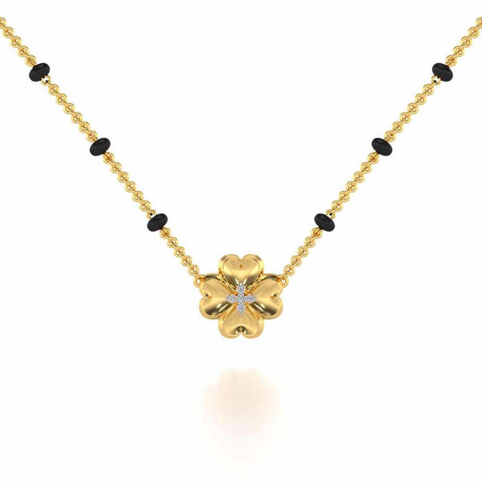 Khushboo Silver Mangalsutra - Yellow Gold - Image 1