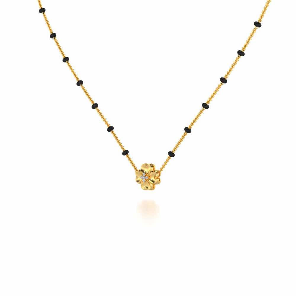 Khushboo Silver Mangalsutra - Yellow Gold - Image 2