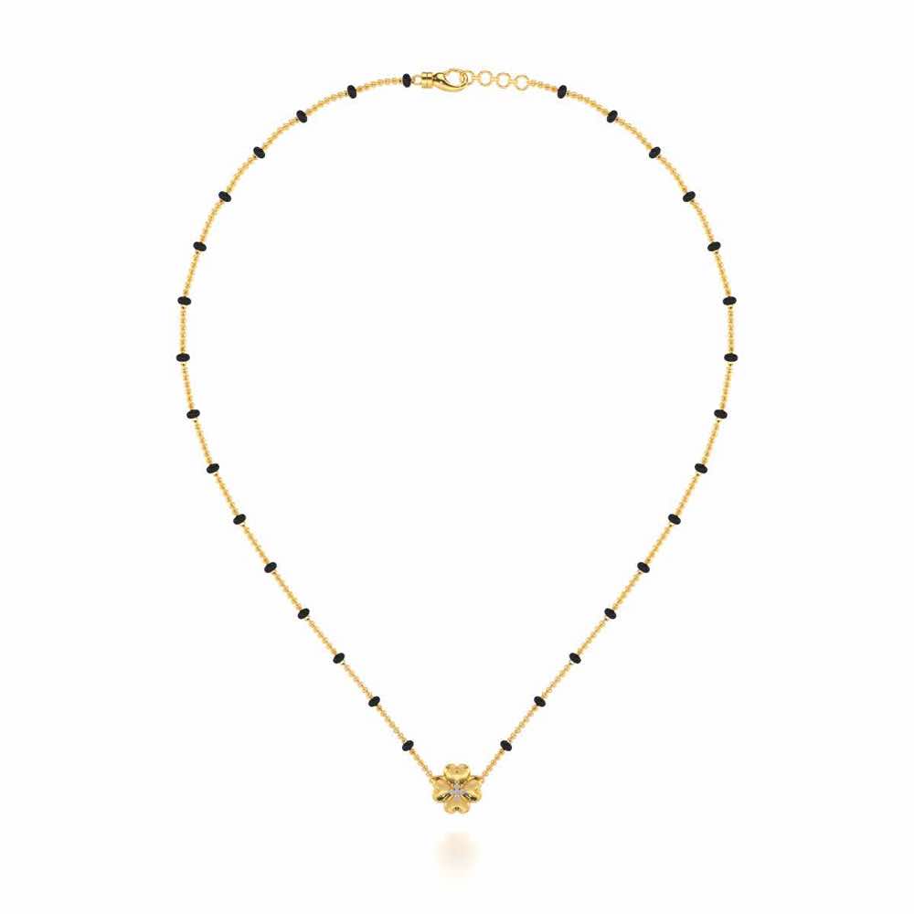 Khushboo Silver Mangalsutra - Yellow Gold - Image 3
