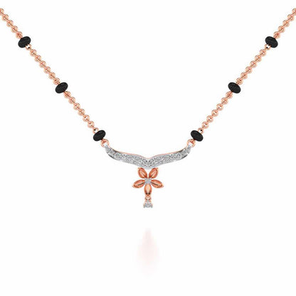 Komal Silver Mangalsutra - Rose Gold - Image 1