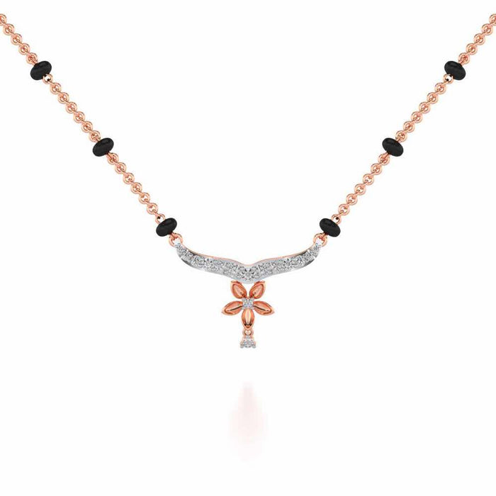 Komal Silver Mangalsutra - Rose Gold - Image 1