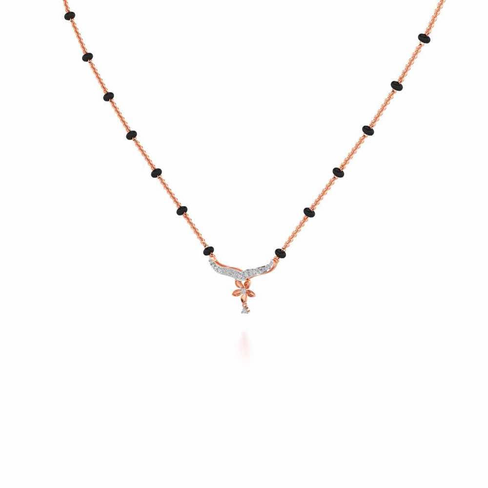 Komal Silver Mangalsutra - Rose Gold - Image 2