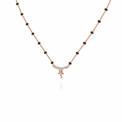 Komal Silver Mangalsutra - Rose Gold - Image 2