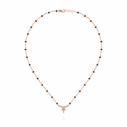 Komal Silver Mangalsutra - Rose Gold - Image 3