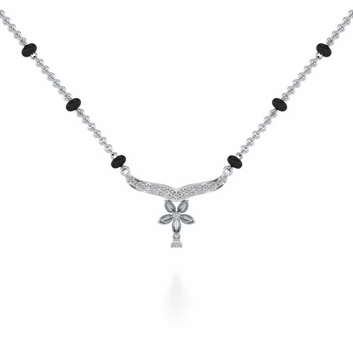 Komal Silver Mangalsutra - White Gold - Image 1