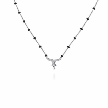 Komal Silver Mangalsutra - White Gold - Image 2