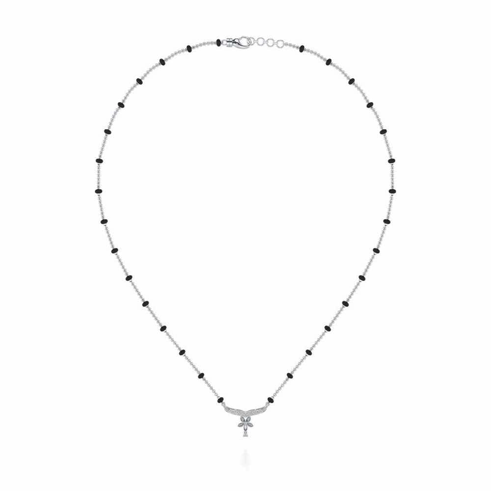 Komal Silver Mangalsutra - White Gold - Image 3