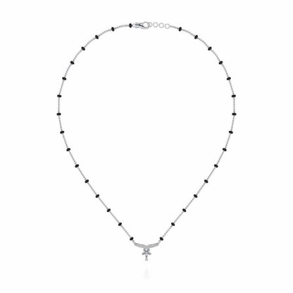 Komal Silver Mangalsutra - White Gold - Image 3