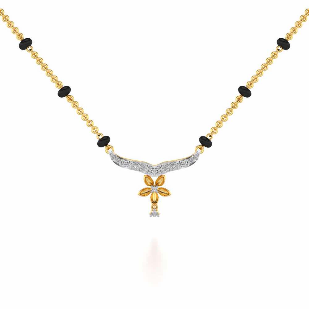 Komal Silver Mangalsutra - Yellow Gold - Image 1