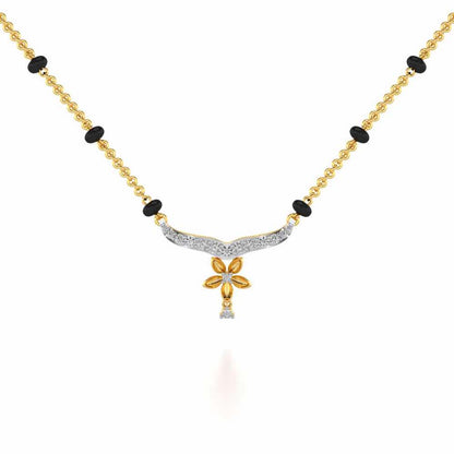 Komal Silver Mangalsutra - Yellow Gold - Image 1