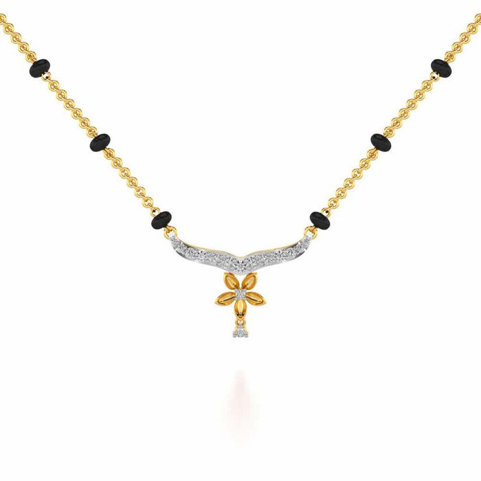 Komal Silver Mangalsutra - Yellow Gold - Image 1